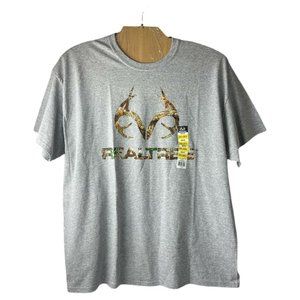 Realtree Men's Camo Antler Print T Shirt Size 2XL